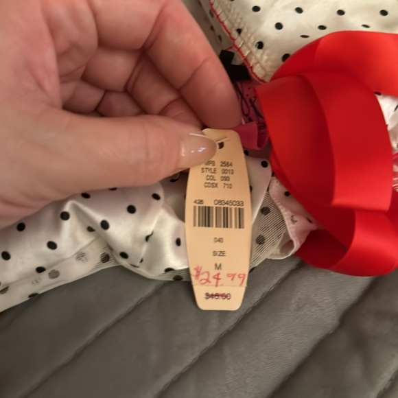 Victoria’s Secret Teddy white and black polkadot - Picture 5 of 5